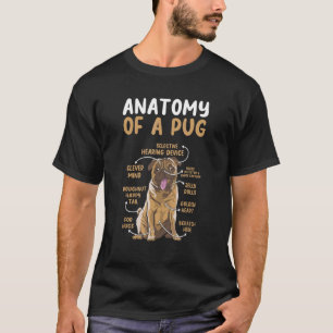 Anatomie eines Hundebüts eines Mops T-Shirt