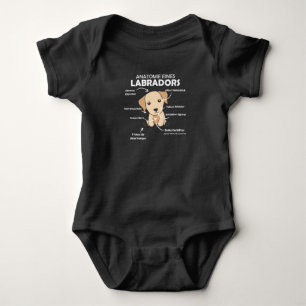 Anatomie eines Labrador Retriever Sweet Hunde Baby Strampler