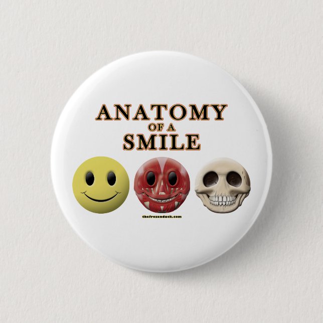 Anatomie eines Lächelns Button (Vorderseite)