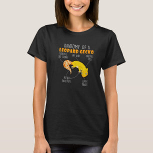 Anatomie eines Leopard-Gecko-Lizard-Tierreptils T-Shirt