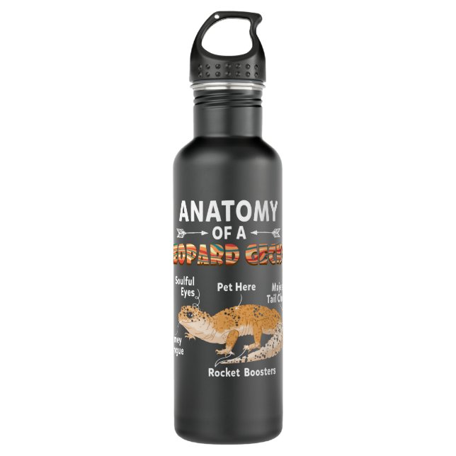 Anatomie eines Leoparden Gecko Edelstahlflasche (Vorderseite)