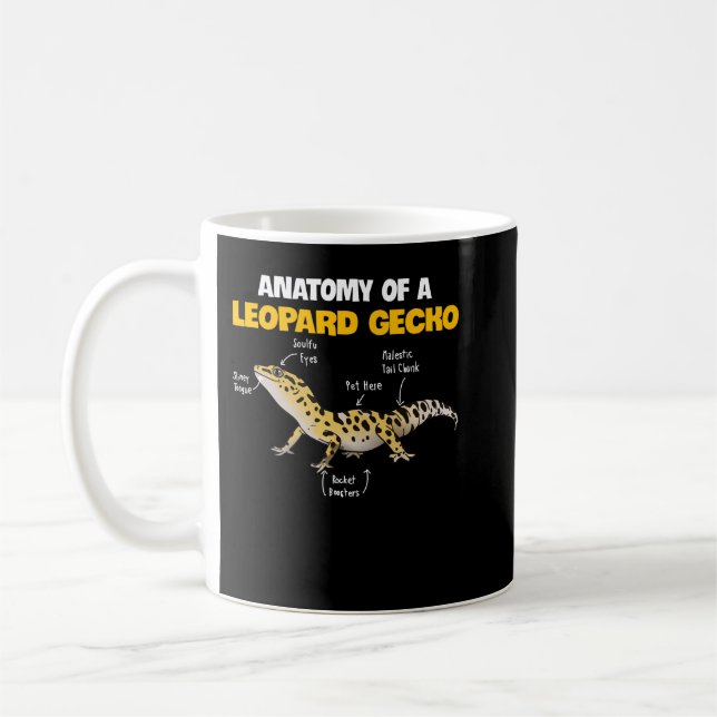 Anatomie eines Leoparden Gecko  Kaffeetasse (Links)