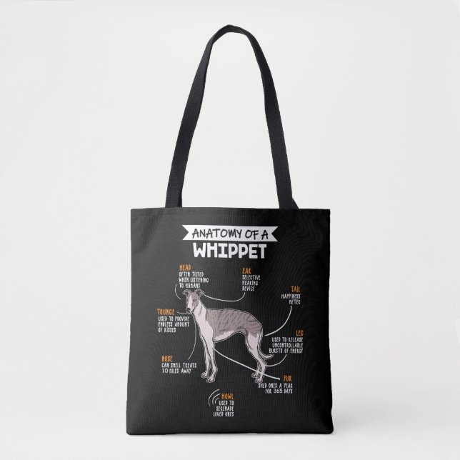 Anatomie eines lustigen Hundefels Tasche (Vorderseite)