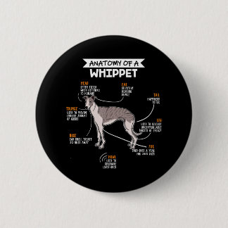 Anatomie eines lustigen Hundeliebhabers Button