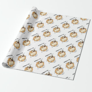 ANATOMIE EINES MOPS GESCHENKPAPIER