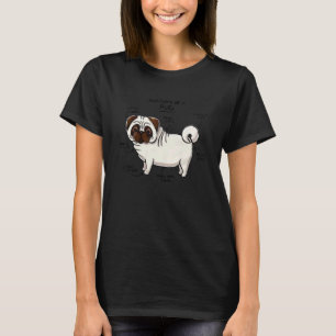 Anatomie eines Mops-Hundes Hund T-Shirt