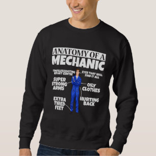 Anatomie eines Motorfahrzeugs mit Dieselmotor Sweatshirt