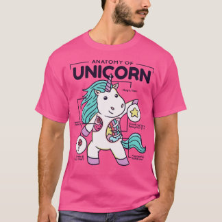 Anatomie eines Niedlichen Einhornspielzeugs für Ki T-Shirt