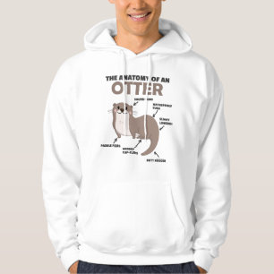 Anatomie eines Otters mit niedlicher Otter Hoodie