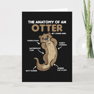 Anatomie eines Otters mit niedlicher Otter Karte