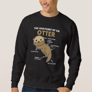 Anatomie eines Otters mit niedlicher Otter Sweatshirt