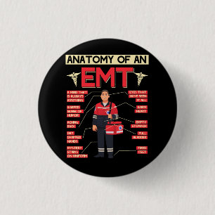 Anatomie eines paramedizinischen EMT-EMS-Gesundhei Button