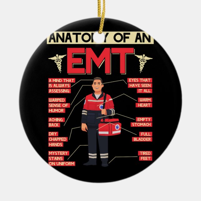Anatomie eines paramedizinischen EMT-EMS-Gesundhei Keramik Ornament (Vorne)