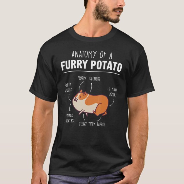Anatomie eines Pelztierkörpers für Guinea T-Shirt (Vorderseite)