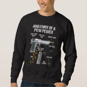 Anatomie eines Pew Pewer Ammo Gun Amendment Meme Sweatshirt
