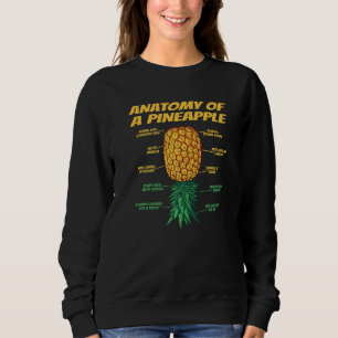Anatomie eines Pineapple Swingers auf dem Kopf Pin Sweatshirt