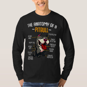 Anatomie eines Pitbull Funny Pitbull T-Shirt