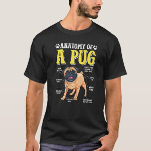Anatomie eines Pug-Hundes Lustige Geschenke für Hu T-Shirt