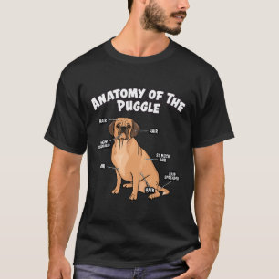 Anatomie eines Puggle-Hundes T-Shirt