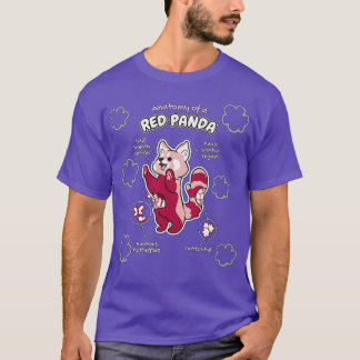 Anatomie eines Red Panda Funny Animal Gift T-Shirt