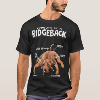 Anatomie eines rhodesischen Ridgeback Hundes Funny T-Shirt