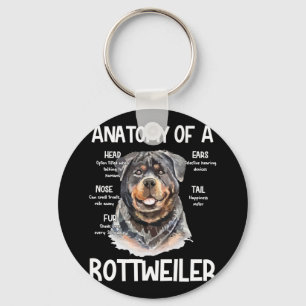 Anatomie eines Rottweilers für Hundeliebhaber Schlüsselanhänger
