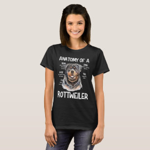Anatomie eines Rottweilers für Hundeliebhaber T-Shirt