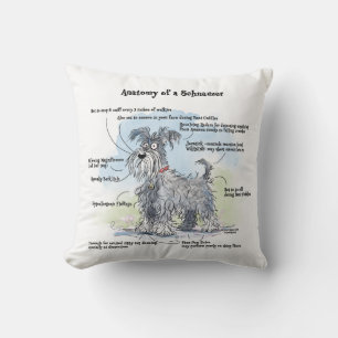 Anatomie eines Schnauzer-Kissens Kissen