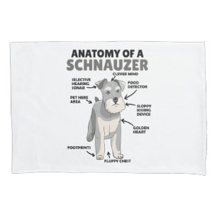 Anatomie eines Schnauzer-Niedlichen Hundes Kissenbezug