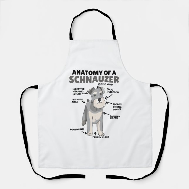 Anatomie eines Schnauzer-Niedlichen Hundes Schürze (Vorderseite)