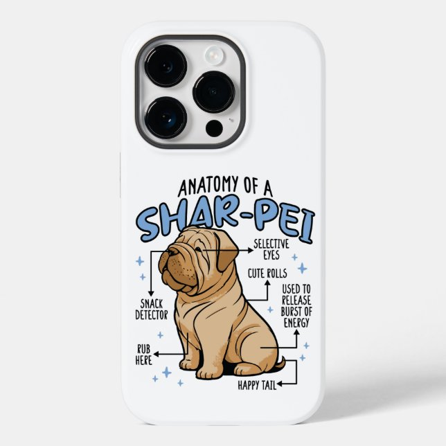 ANATOMIE EINES SHARPEI-HUNDES Case-Mate iPhone 14 PRO HÜLLE (Rückseite)