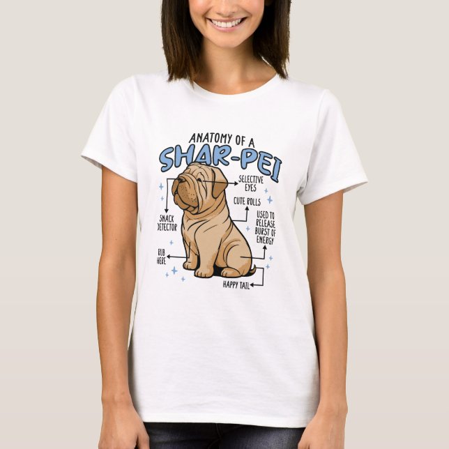 ANATOMIE EINES SHARPEI-HUNDES T-Shirt (Vorderseite)