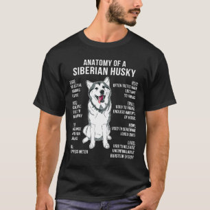 Anatomie eines sibirischen Husky Funny Dog Lover G T-Shirt