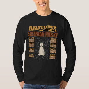 Anatomie eines sibirischen Husky-Funny-Sibirischen T-Shirt