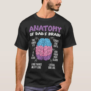 Anatomie eines Vatersgehirns Lustiger Vater Famili T-Shirt