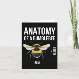 Anatomie eines Zitats eines Hummeln-Funny-Sarcasti Karte