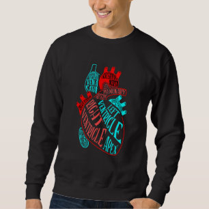 Anatomie Herz-Aorta Ärztekarte Krankenschwester Ka Sweatshirt