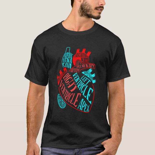 Anatomie Herz Aorta Veins Ärztin Krankenpflege Kar T-Shirt (Vorderseite)