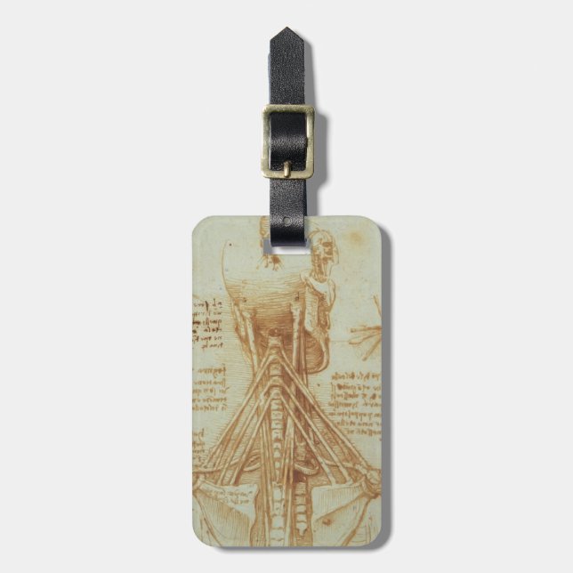 Anatomie LEONARDO DA Vinci- des Halses Gepäckanhänger (Vorderseite vertikal)