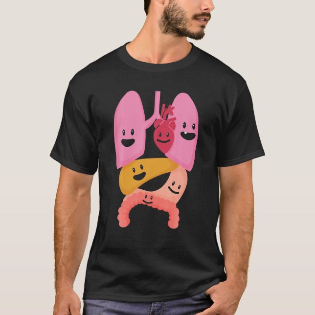 Anatomie menschliche Organstrukturen T-Shirt (Vorderseite)
