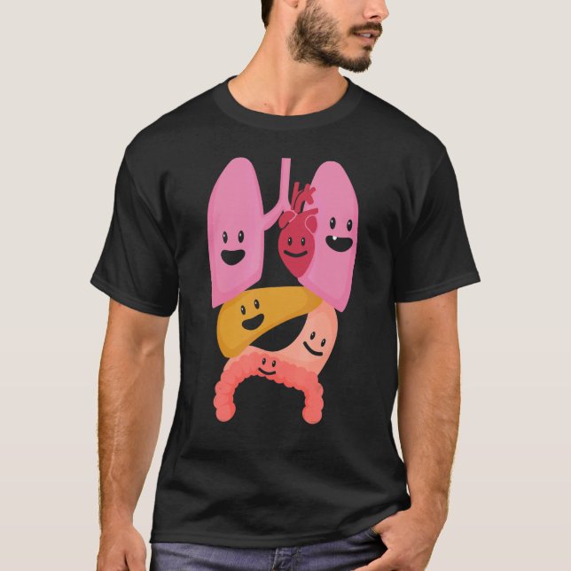 Anatomie menschliche Organstrukturen T-Shirt (Vorderseite)