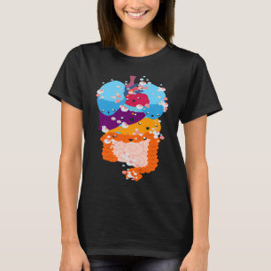 Anatomie Physiologie Herz Lunge Vitale Organe Illu T-Shirt