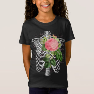 Anatomie vintage   Crevettes avec T-shirt Fleurs