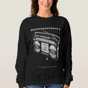 Anatomie von Boombox Retro 80er 90s Ghetto Blaster Sweatshirt