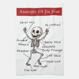 Anatomie von Jiu Jitsu BJJ Skeleton Submission Gui Geschirrtuch