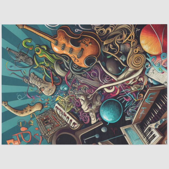 Anatomie von Musikreihen - Design 8 Seidenpapier (Vorderseite)