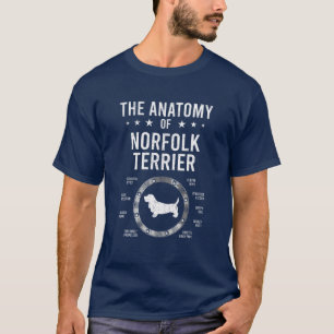 Anatomie von Norfolk Terrier Dog Lover T-Shirt
