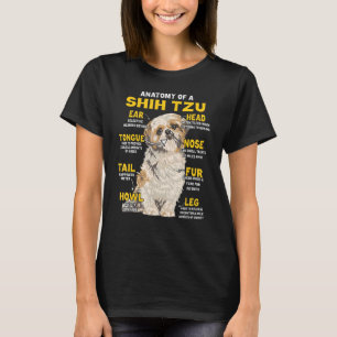 Anatomie von Shih Tzu Funny Dog Lover T-Shirt
