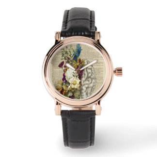 Anatomieplakat für das Blumengehirn Armbanduhr