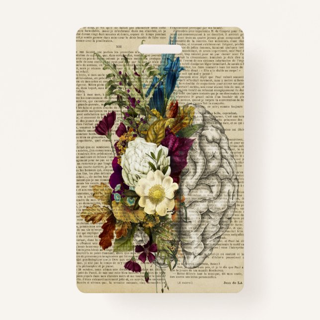 Anatomieplakat für das Blumengehirn Ausweis (Vorderseite)